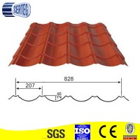 Red/Green/Grey Africa Type Corrugated Steel Glazed Roofing Tile Price